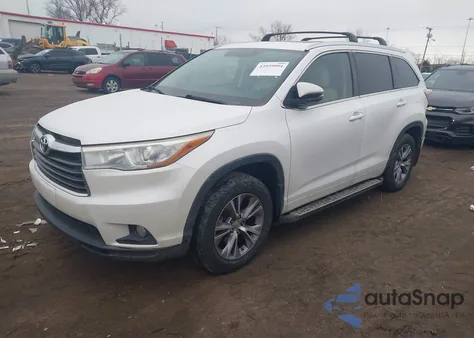 2015 Toyota Highlander Xle V6 from USA, damaged, VIN 5TDJKRFH2FS145420